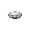 Metal round wire bread holder black 7.87x2 inch