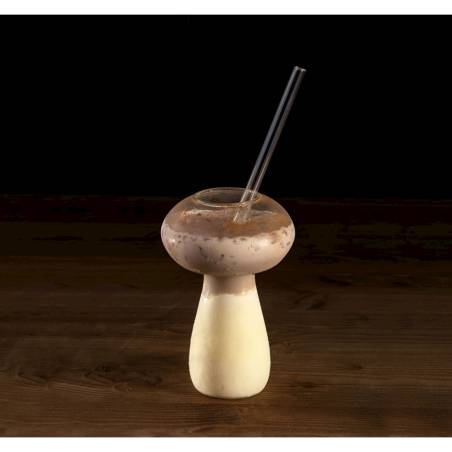 100% Chef Boletus borosilicate glass with straw 12.51 oz.