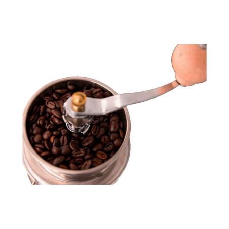 La Cafetière manuelle Kaffeemühle aus Edelstahl und Kupfer