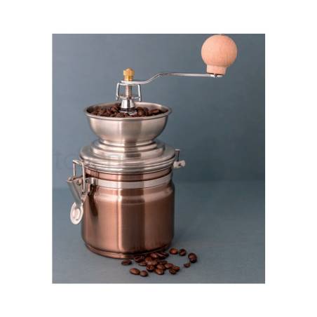 La Cafetière stainless steel and copper manual coffee grinder 