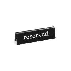 Reservierte doppelseitige Hendi schwarz pmma Tabelle Marker 13x3x4 cm