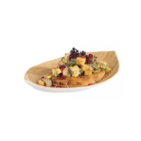 Leaf effect melamine tray 12.79x7.48x1.77 inch