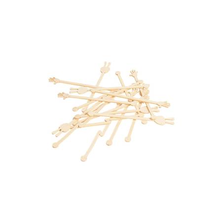 Bamboo hand stirrer 5.51 inch