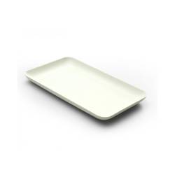 Rechteckiges Bagasse-Tablett 20x12 cm