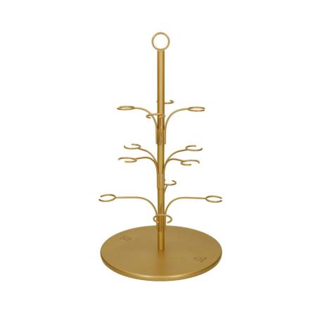 Gold metal tree stand for goblets