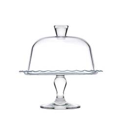 Pasabahce Mini Patisserie Glas Steigrohr mit Kuppel cm 26