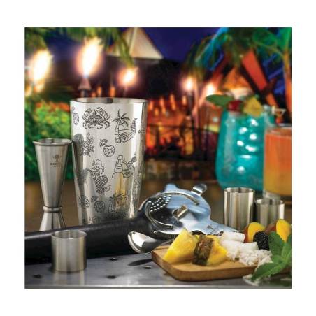 Tiki stainless steel boston tin shaker 28 oz.