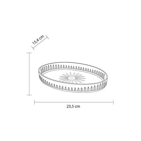 Milan transparent san oval tray 9.25x6.06x1.18 inch