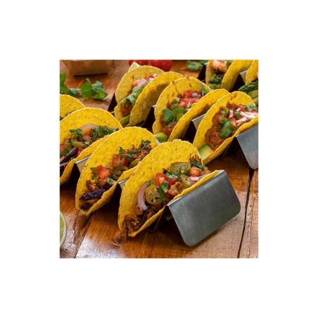 Mini-Taco-Ständer aus Edelstahl 22,3x8x3,5 cm