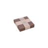 Sottobicchiere quadro in similpelle marrone cm 10x10