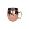 Domed hammered copper-plated stainless steel moscow mule mug 16.90 oz.