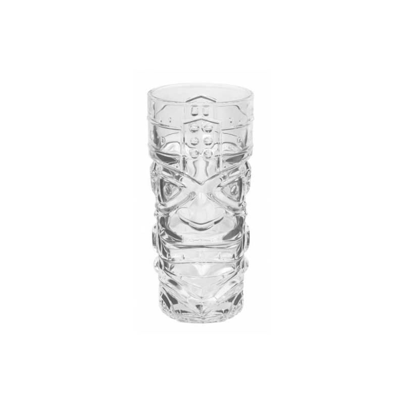 Maori Tiki Becher aus transparentem Glas cl 40