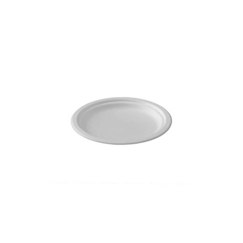 Biologisch abbaubarer Bagasse-Flachteller cm 22,5