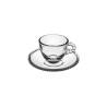 Marmor Glas Kaffeetasse mit Teller cl 8,5