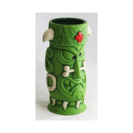 Derek's Witch Doctor green ceramic Tiki mug 21.64 oz.