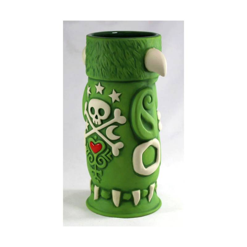 Derek's Witch Doctor green ceramic Tiki mug 21.64 oz.