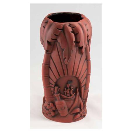 Tiki mug Marooned Mutineer in ceramica bordeaux cl 55