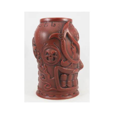 Estrella Fuego burgundy ceramic Tiki mug 29.75 oz.