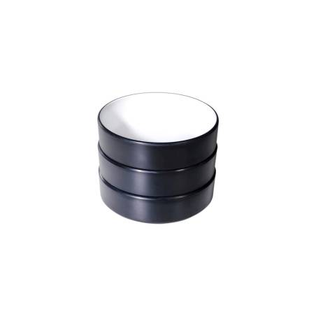 Grey and black melamine stackable round cup 2.95x1.10 inch