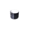 White and black melamine stackable round cup 2.95x1.10 inch