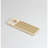 Buche Buchenholz Messer mit Blumenschmuck 23x8 cm