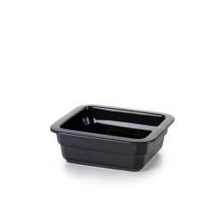 Gastronorm rechteckig schwarz Porzellanschale 1/6 cm 17.6x16.2x6.5