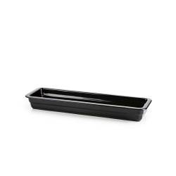 Gastronorm rechteckige schwarze Porzellanschale 2/4 cm 53x16x6,5