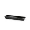 Rectangular gastronorm 2/4 black porcelain dish cm 53x16x6.5