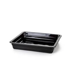 Gastronorm rechteckige schwarze Porzellanschale 2/3 cm 35x32,5x6,5