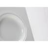 Phoemics white porcelain round imprint square bottom plate cm 26