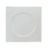 Phoemics round imprint square plate in white porcelain 26 cm