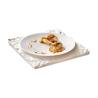 Terra white porcelain square flat plate 26x26 cm