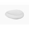 Earth drop flat plate in white porcelain 26x19x7 cm