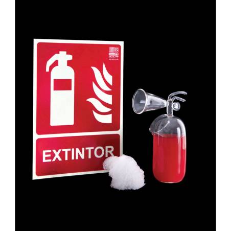 Bicchiere estintore Thirst Extinguisher 100% Chef con cannuccia in vetro cl 30