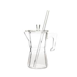 100% Chef Moka Glas mit Strohhalm cl 50