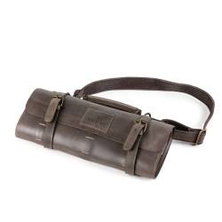 Mojito braune Barkeeper-Rolltasche aus Leder