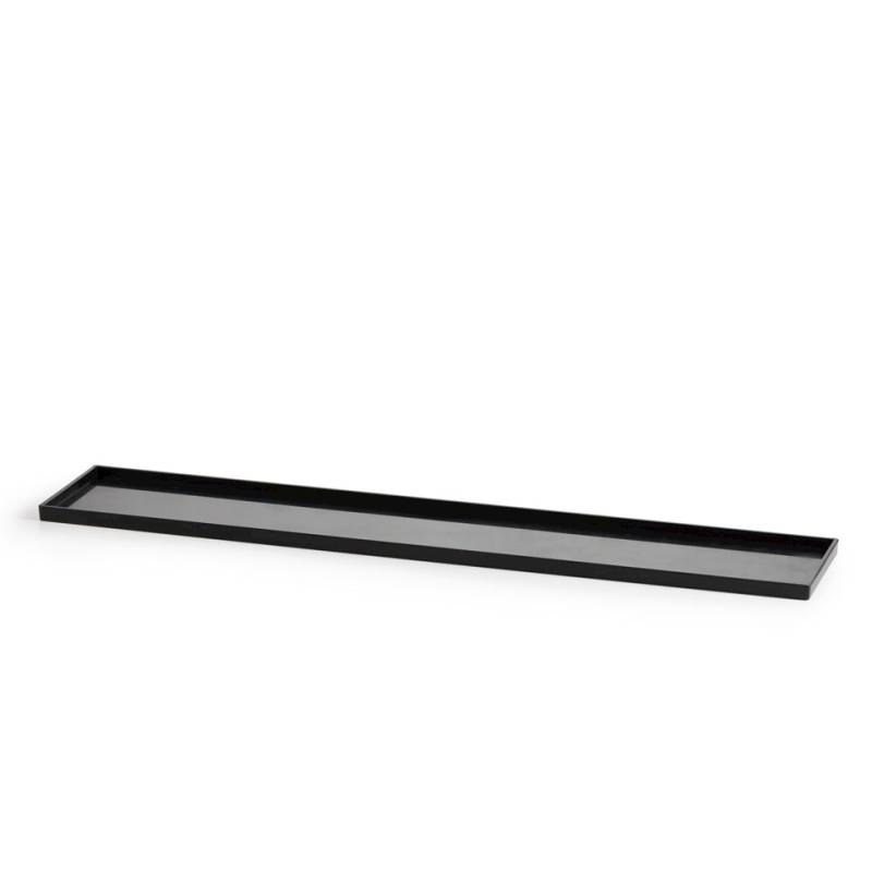 Rectangular pastry/bar tray in black ps cm 50x10x1