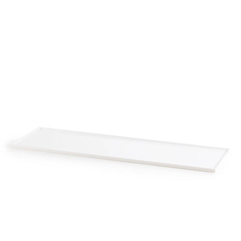 Rectangular pastry/bar tray in white ps cm 60x20x1