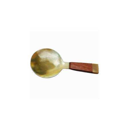 Blond horn and wood rice spoon cm 24