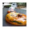 Cloud amber glass pillow top plate cm 28