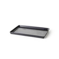 Cast iron black porcelain rectangular tray 30.5x19.3x2 cm