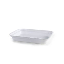 White pmma rectangular baking dish cm 40x26x6