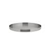 Nordic round tray in brushed stainless steel cm 23