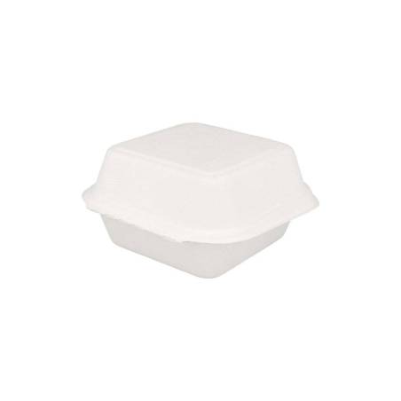 Burgerbehälter mit Deckel Bionic Bagasse cm 15,2x15x8,4