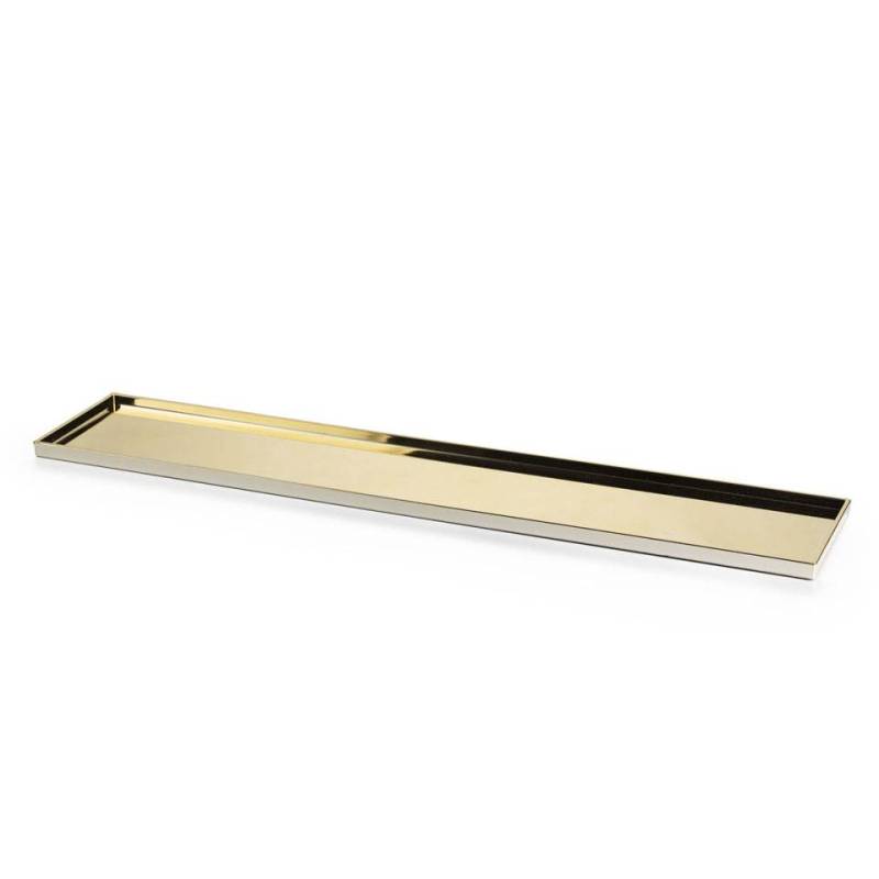 Rectangular pastry bar tray in abs gold cm 50x10x1