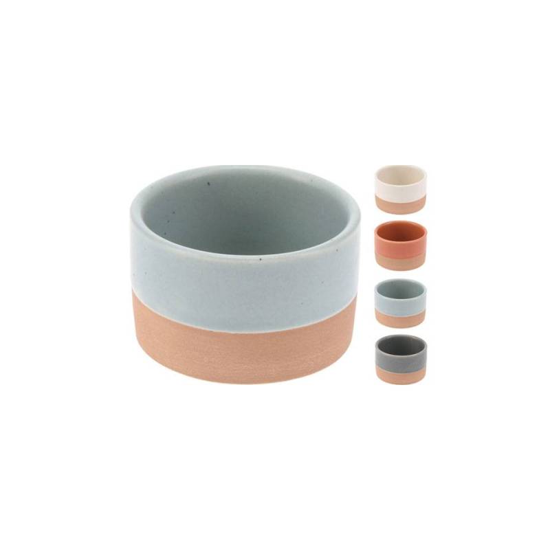 Coppetta tonda in ceramica di colori assortiti cm 6,5