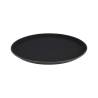 Black polypropylene non-slip round tray cm 35