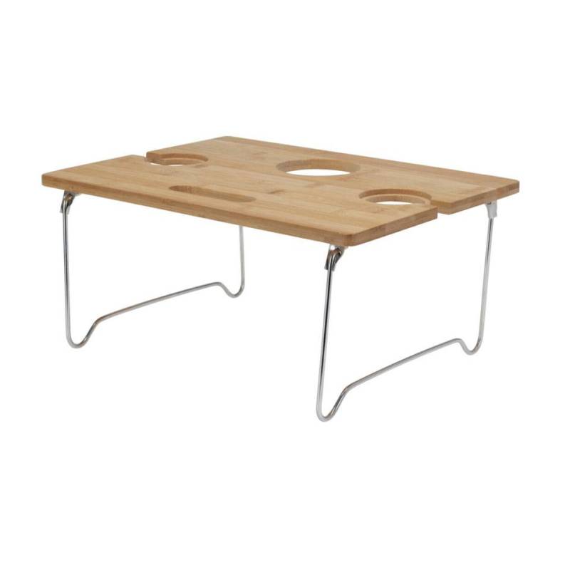 Wooden folding glass and wine rack coffee table