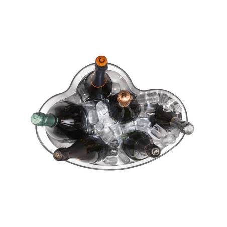 Organic sparkling wine maker in transparent pet