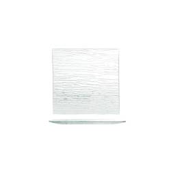 Bamboo glass square plate 25x25 cm